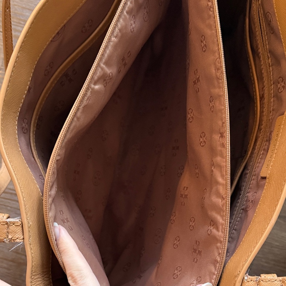 Tory Burch Camel Leather Tote - Picture 11 of 13